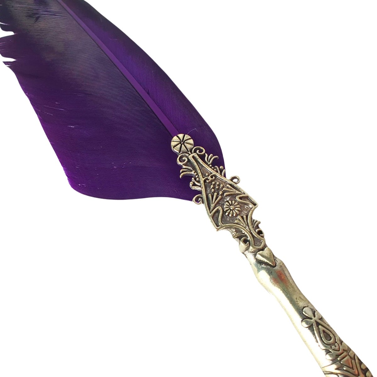 Caneta Tinteiro Simples Pena Roxa Caneta Tinteiro Simples Pena Roxa